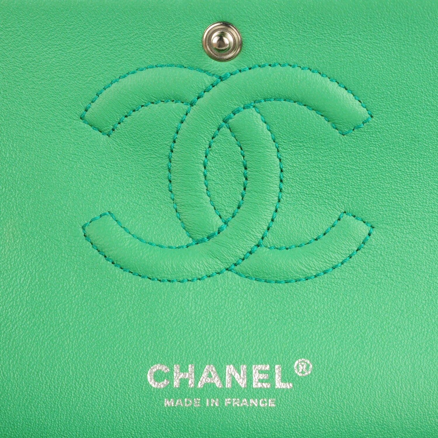 Chanel Patent Quilted Medium Double Flap Green 6 of 8