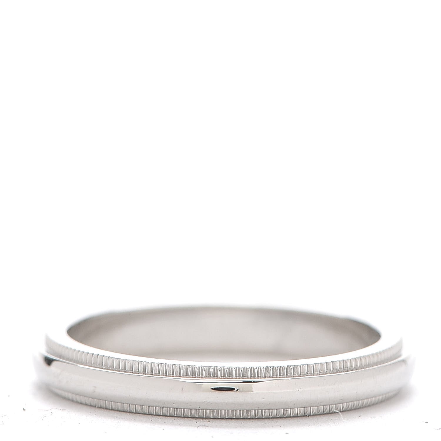 Tiffany Platinum 3mm Milgrain Wedding Band Ring 54 7 3 of 4