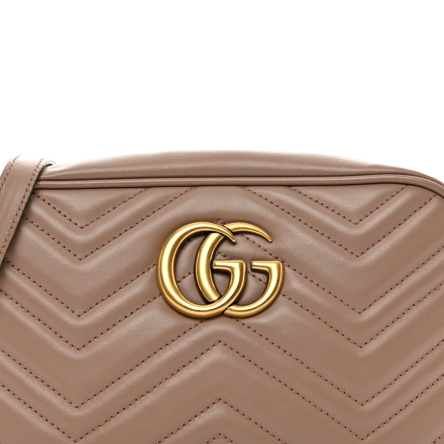 Gucci Calfskin Matelasse Small GG Marmont Chain Shoulder Bag Porcelain Rose 5 of 11