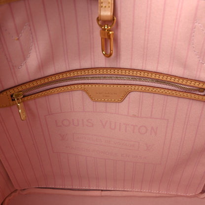 Louis Vuitton Damier Azur Neo Neverfull MM Rose Ballerine 7 of 11
