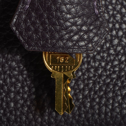 Hermes Taurillon Clemence Birkin 30 Raisin 15 of 22
