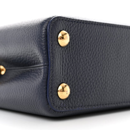 Louis Vuitton Ostrich Capucines BB Bleu de France Berry Red 7 of 9
