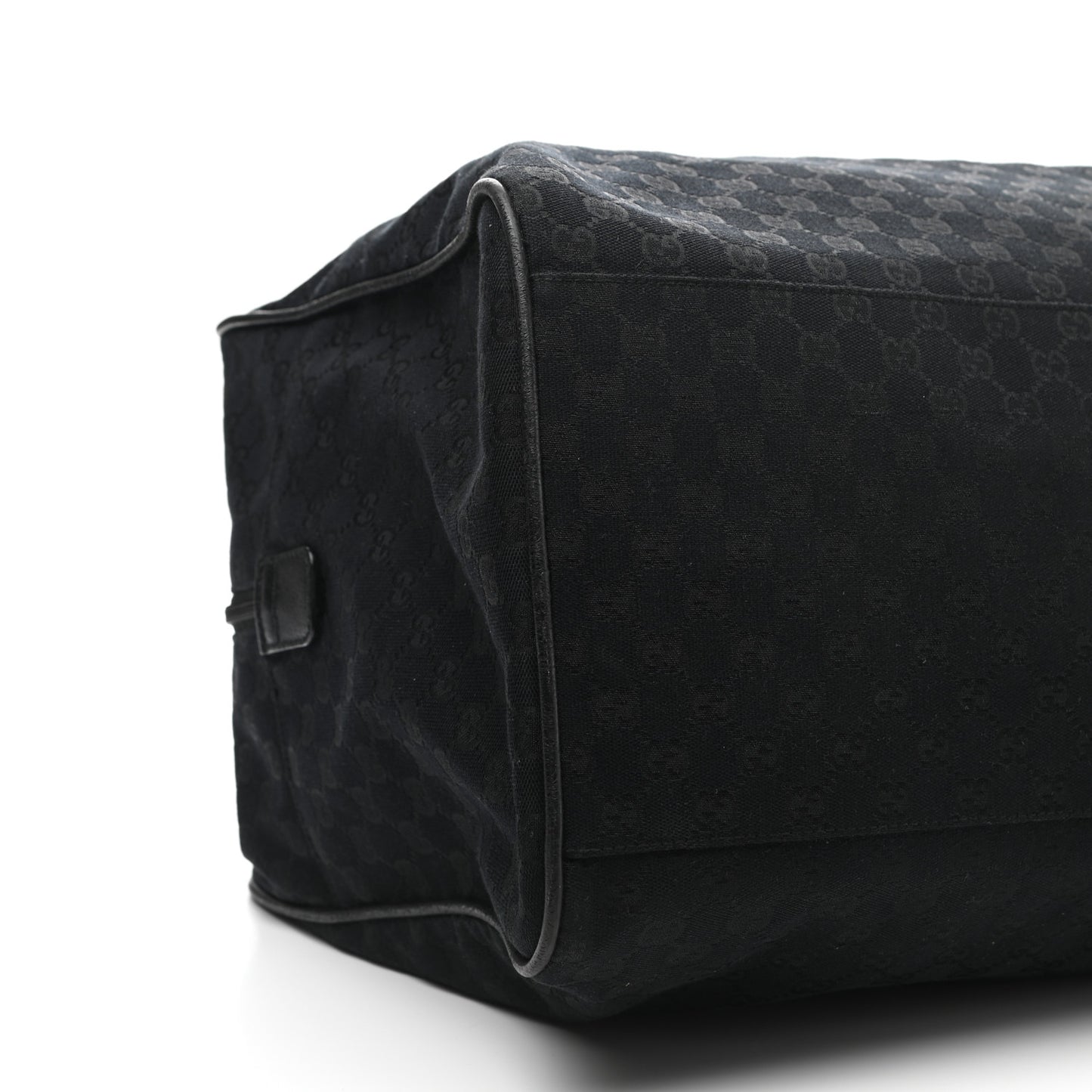GG Monogram Web Large Collapsible Carry On Duffle Bag Black