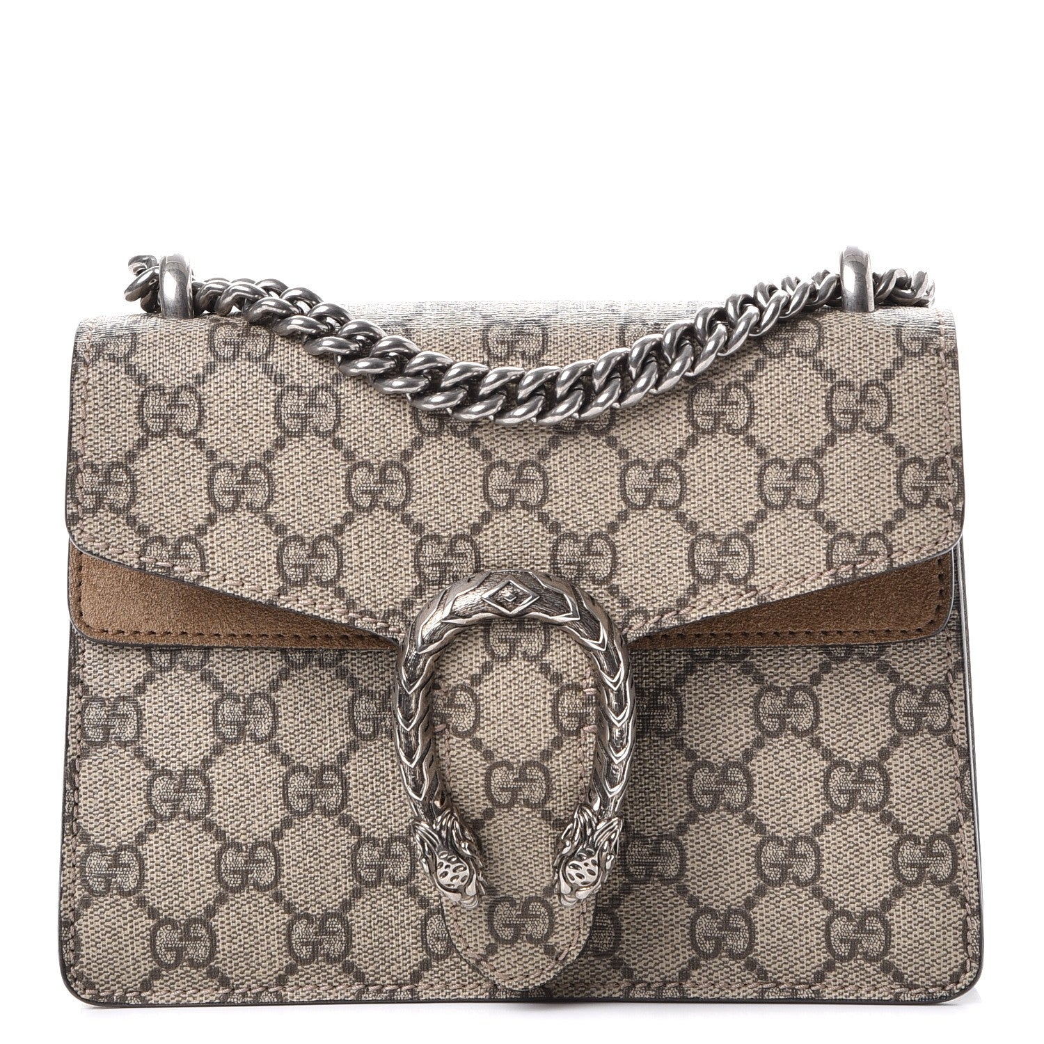 Gucci GG Supreme Monogram Mini Dionysus Shoulder Bag Taupe 1 of 12