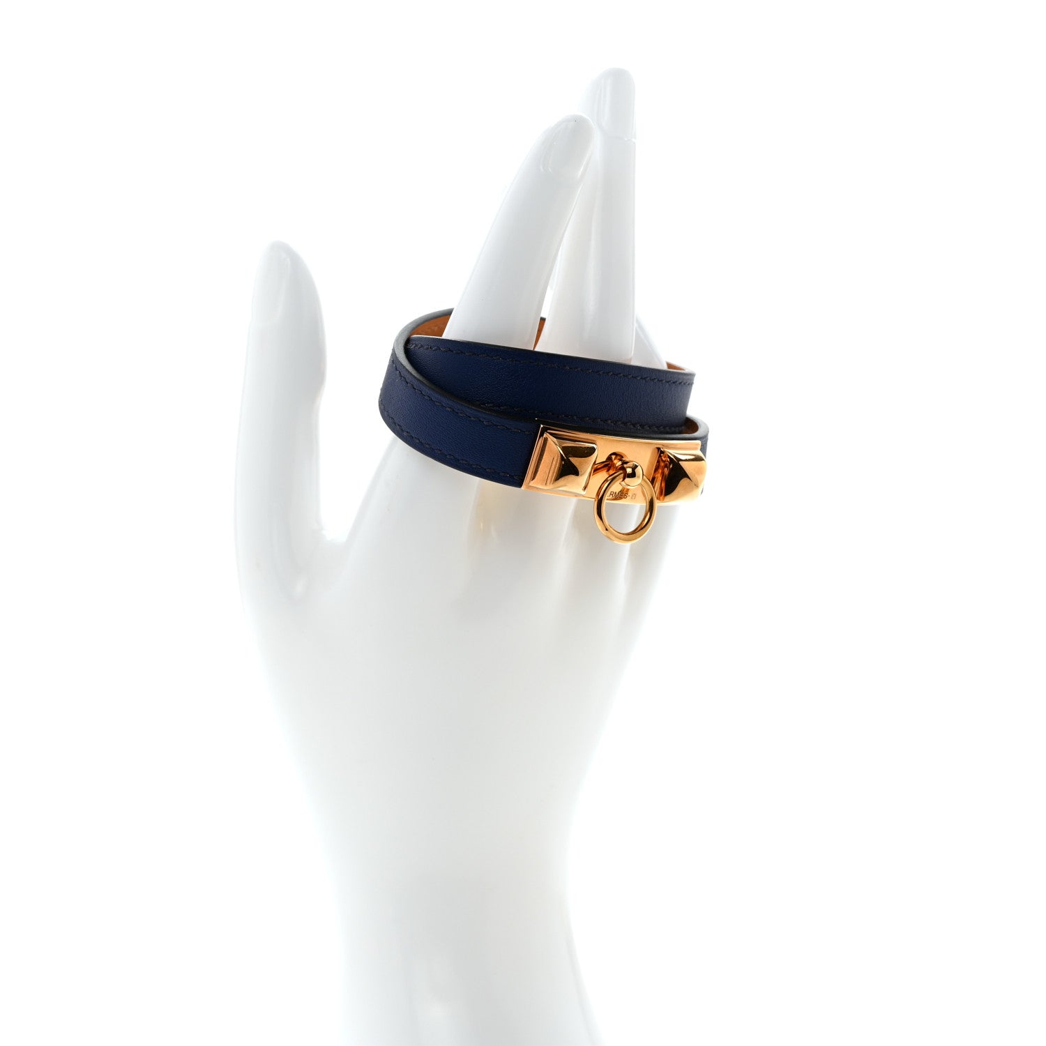 Hermes Swift Rivale Double Tour Bracelet S Bleu Saphir 2 of 6