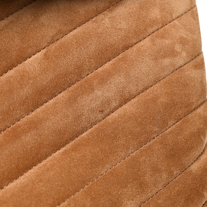 Saint Laurent Suede Y Quilted Monogram Medium Loulou Chain Satchel Cinnamon 15 of 27