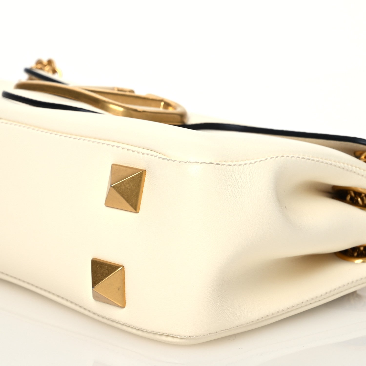 Valentino Garavani Nappa Stud Sign Shoulder Bag Ivory 11 of 14