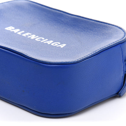Balenciaga Smooth Calfskin Logo XS Everyday Camera Bag Bleu Prim White 6 of 14