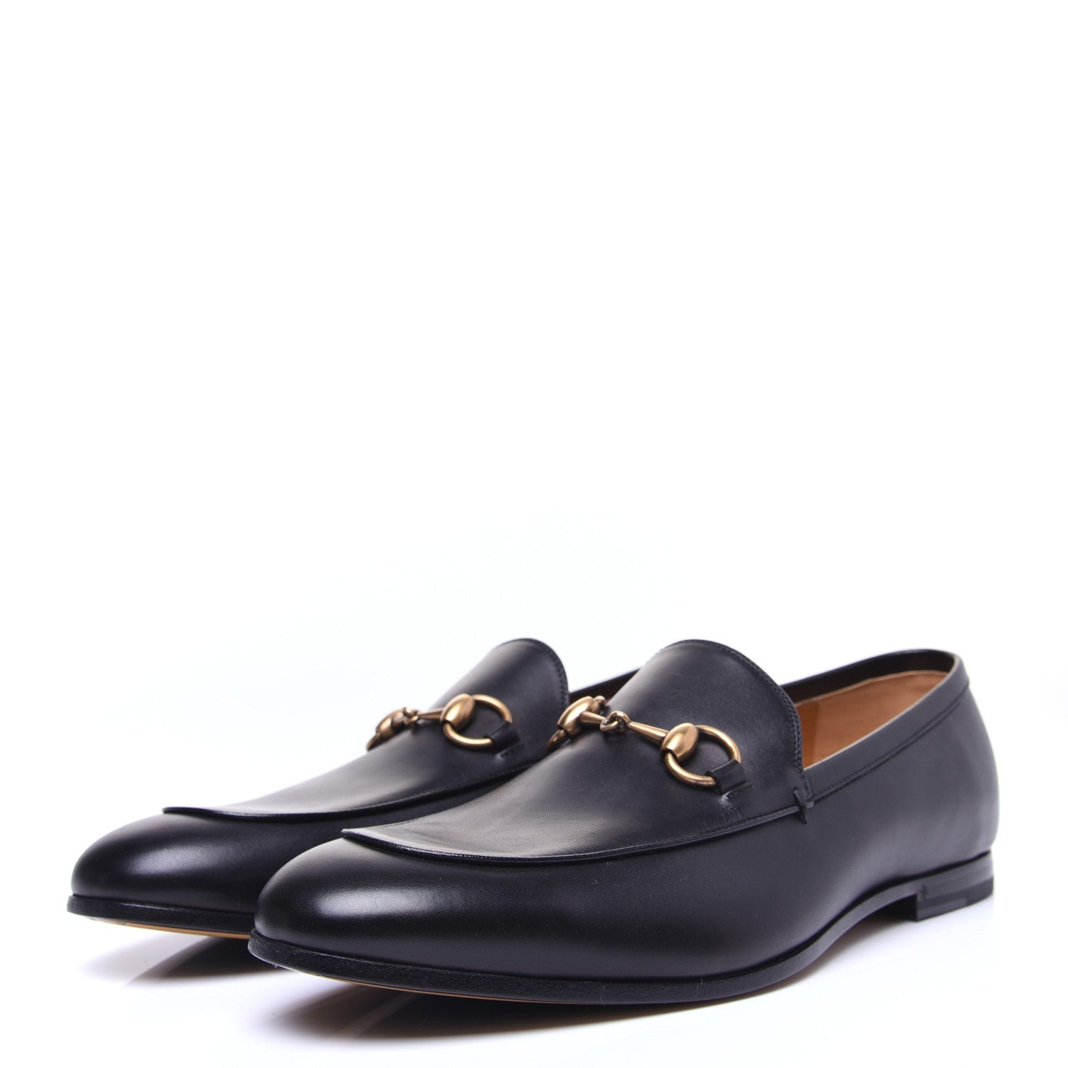 Gucci Calfskin Horsebit Mens Jordaan Loafers 7 Black 4 of 12