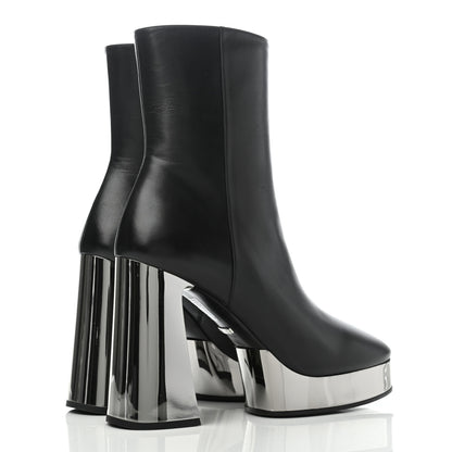 Gucci Malaga Kid Chrome Ankle Boots 41 Black 4 of 8