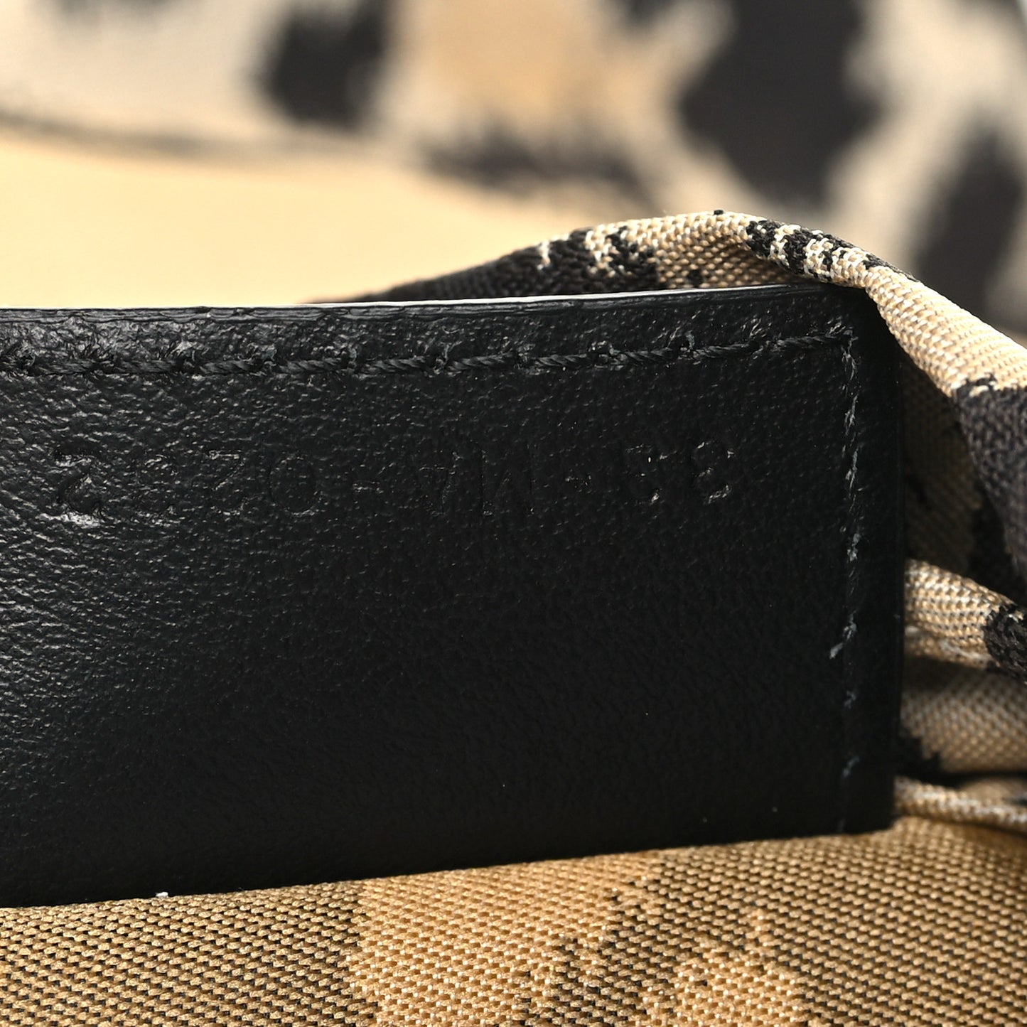 Canvas Mizza Embroidered Leopard DiorTravel Pouch Beige