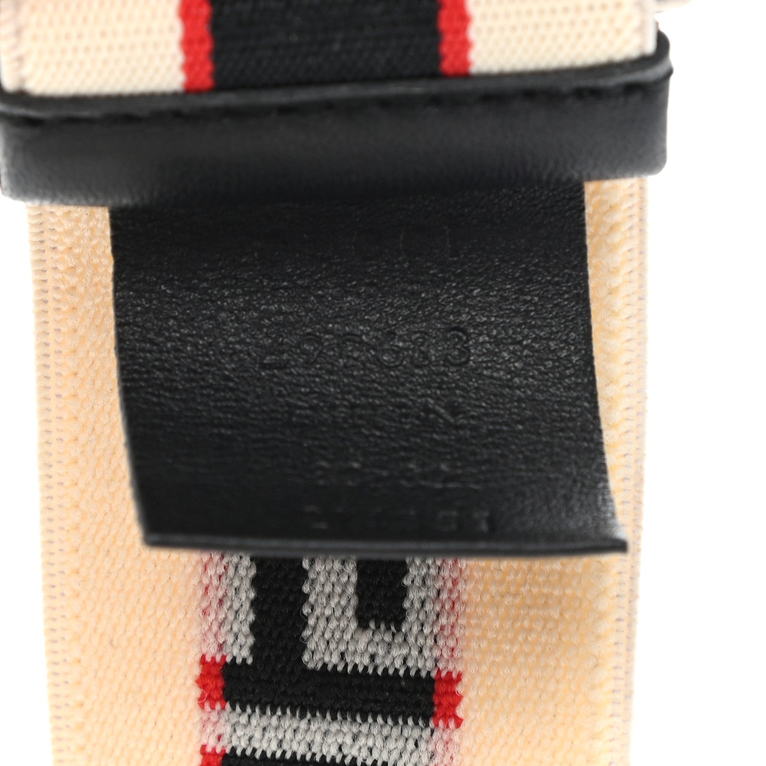 Gucci Jacquard Crystal Stripe Butterfly Belt 80 32 White 4 of 5