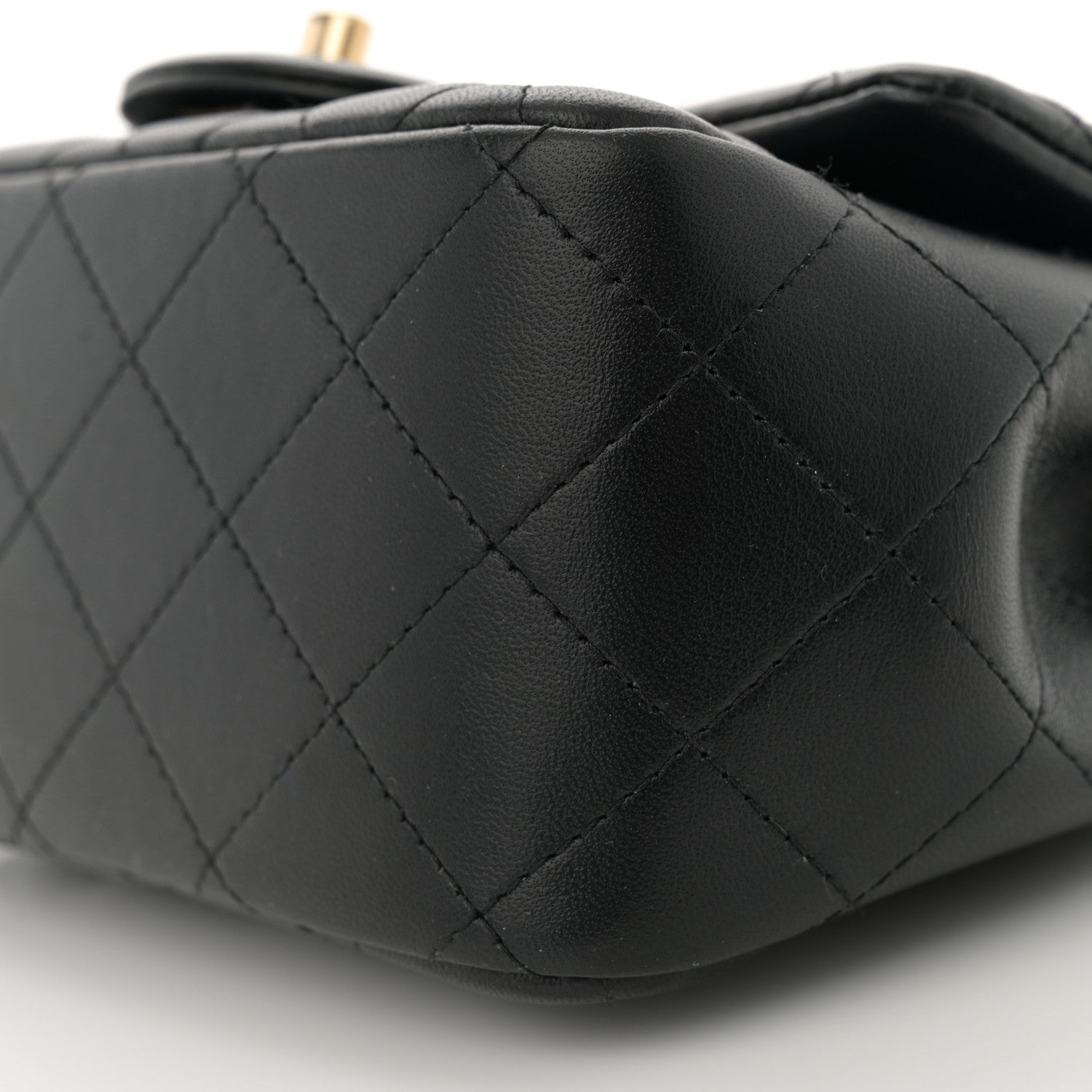 Chanel Lambskin Quilted Mini Square Flap Black 10 of 12