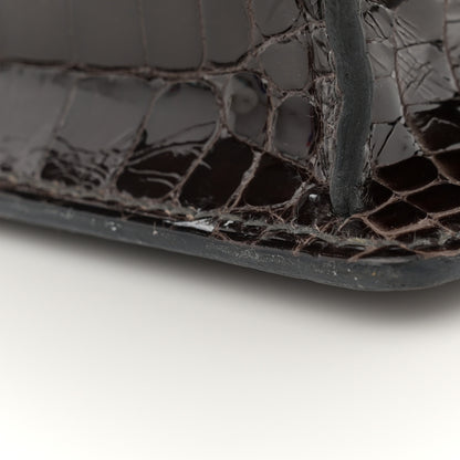 Hermes Shiny Alligator Matte Alligator Mini Sac Roulis Macassar Beton 11 of 11