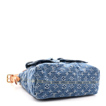 Louis Vuitton Monogram Denim Baggy PM  Blue 4 of 9