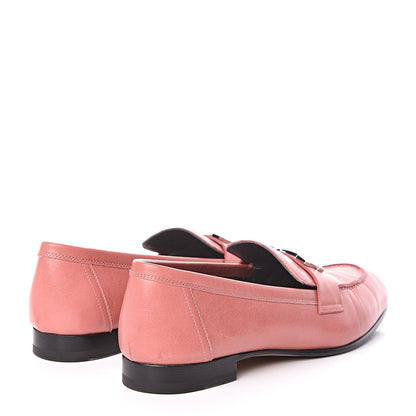 Hermes Goatskin Paris Loafers 38.5 Rouge Blush 4 of 11