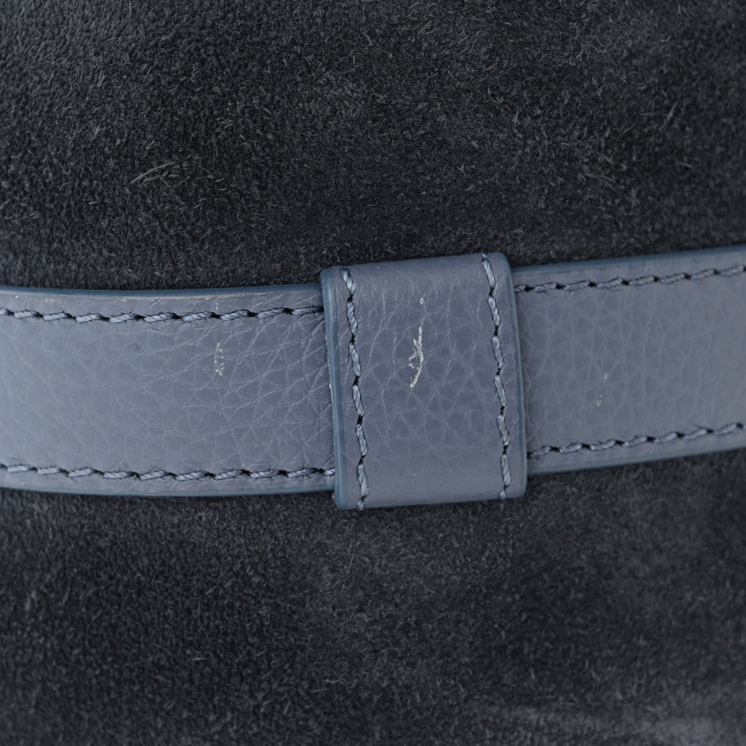 Chloe Suede Small Marcie Saddle Bag Graphite Navy 11 of 11