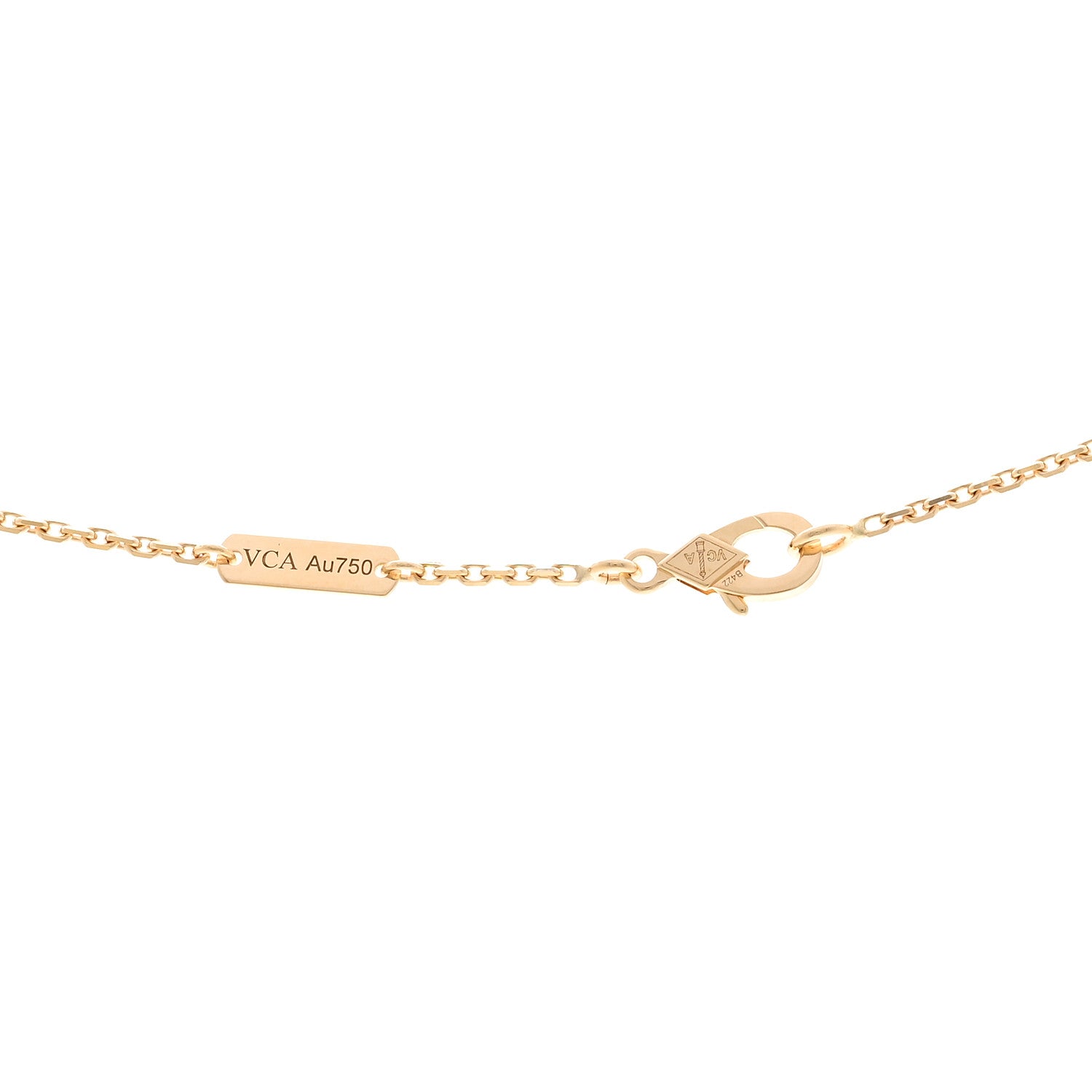 Van Cleef & Arpels 18K Yellow Gold Black Onyx Vintage Alhambra Pendant Necklace 4 of 6
