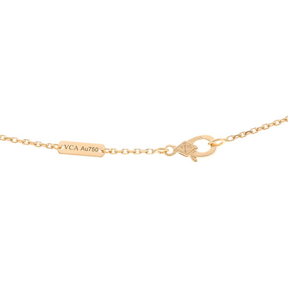 Van Cleef & Arpels 18K Yellow Gold Black Onyx Vintage Alhambra Pendant Necklace 4 of 6