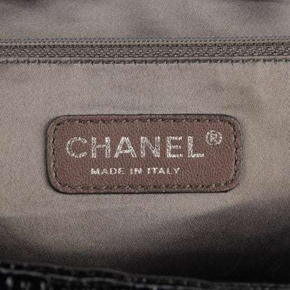 Chanel Vinyl Graphic Edge Flap Black 5 of 7
