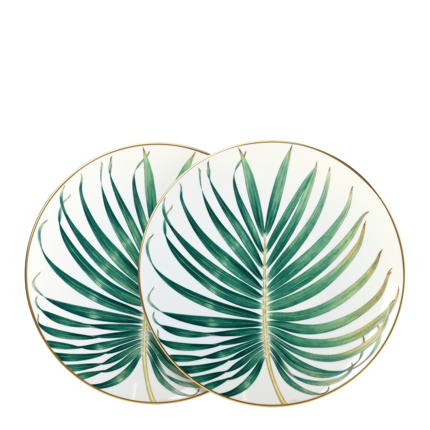 Hermes Porcelain Passifolia Dinner Plate N°2 Set of 2 1 of 5