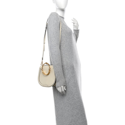 Chloe Calfskin Suede Medium Nile Bracelet Bag Off White 2 of 11