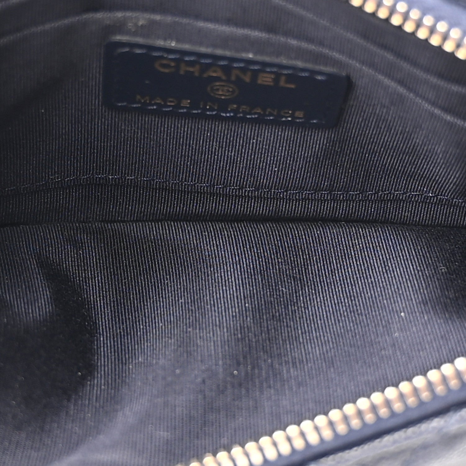 Chanel Caviar Quilted Boy iPhone Pouch Navy Blue 5 of 15