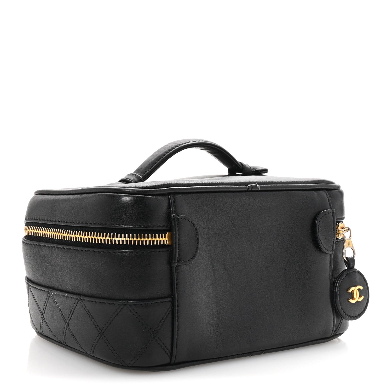 Chanel Lambskin Vanity Cosmetic Case Black 3 of 10
