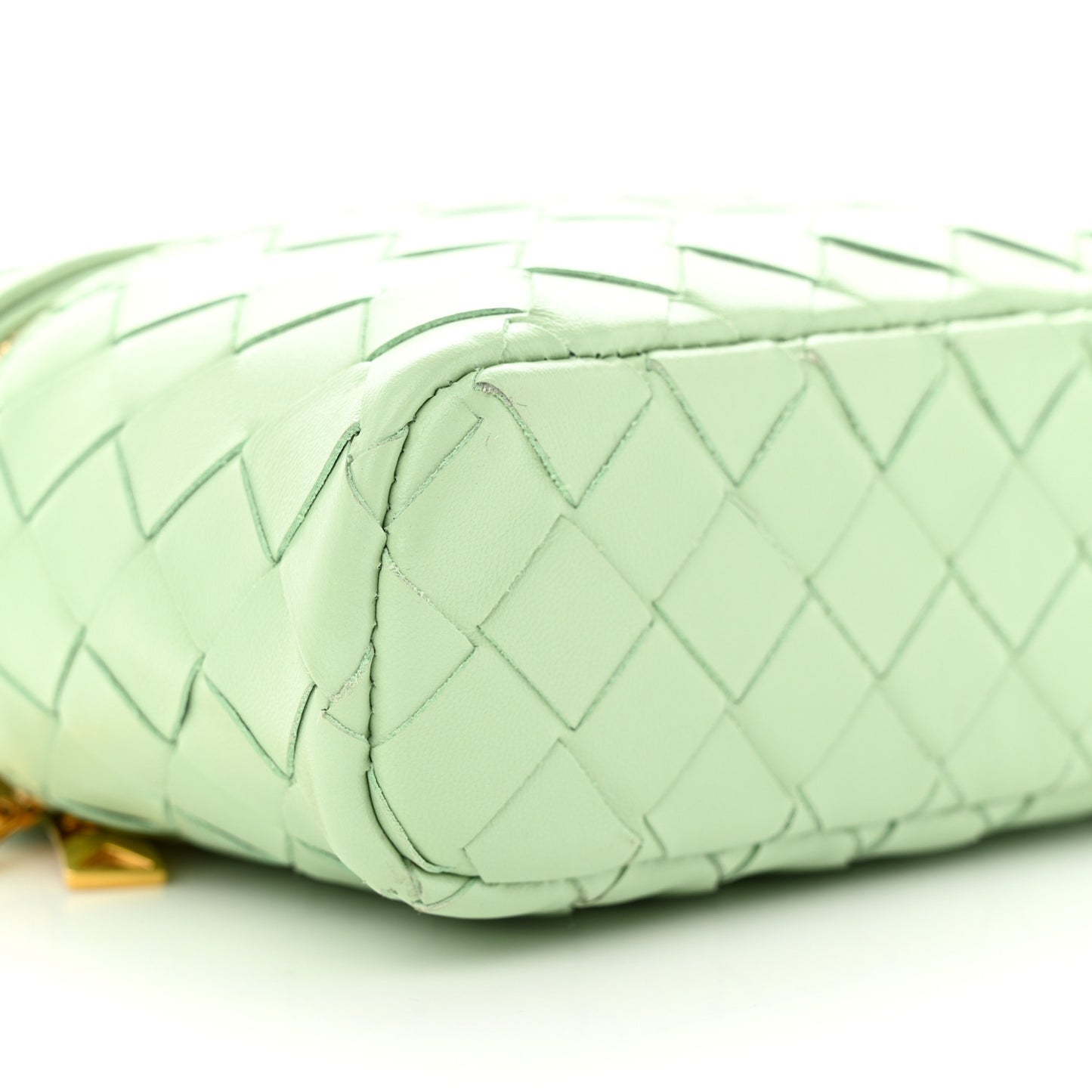 Calfskin Intrecciato Bang Bang Vanity Case Fresh Mint