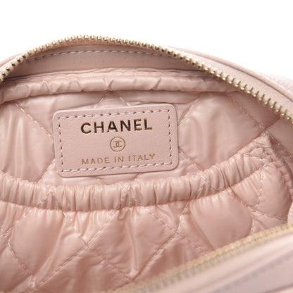 Chanel Caviar Quilted Small Curvy Pouch Cosmetic Case Light Pink 7 of 9