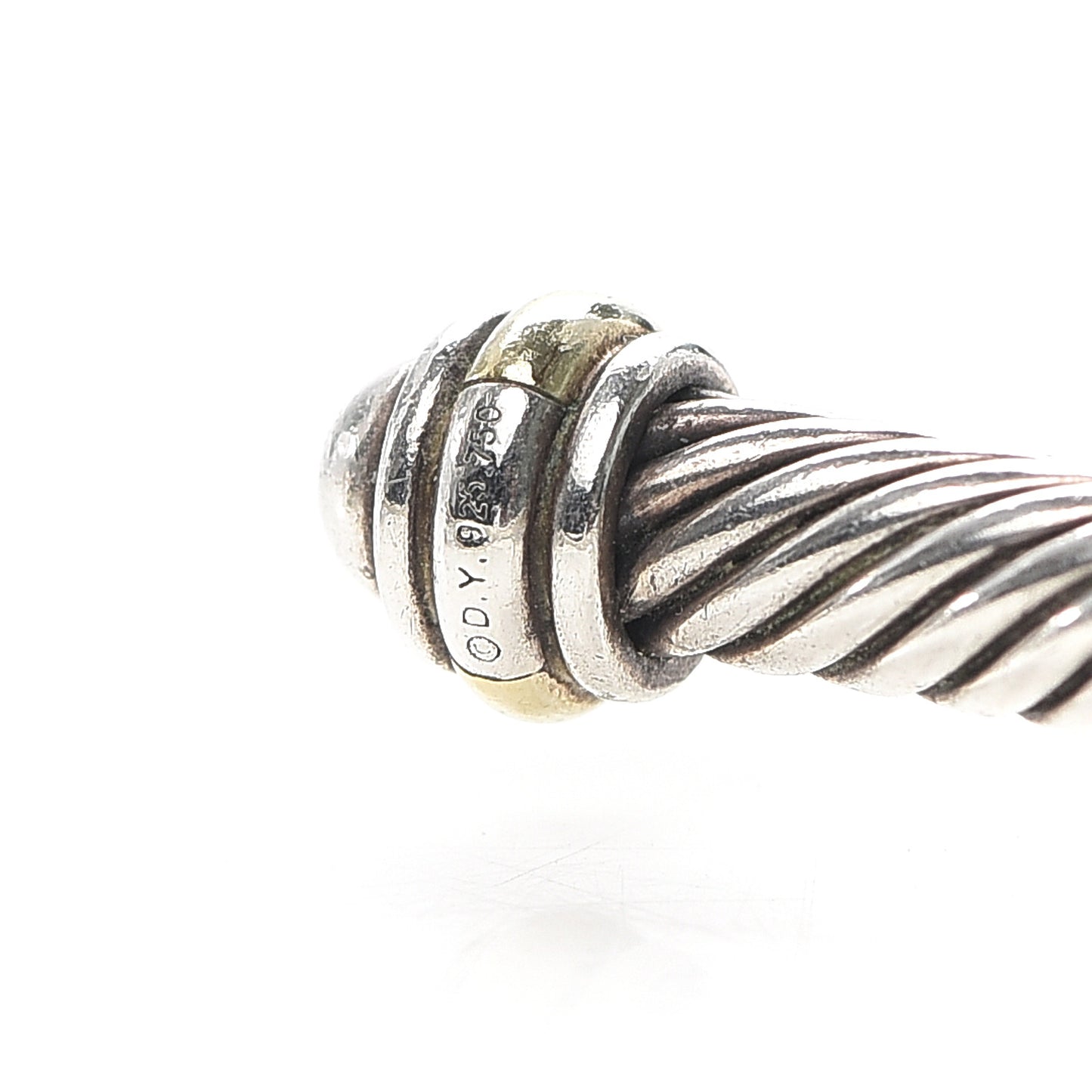 Sterling Silver 18K Yellow Gold 4mm Cable Classics Bracelet