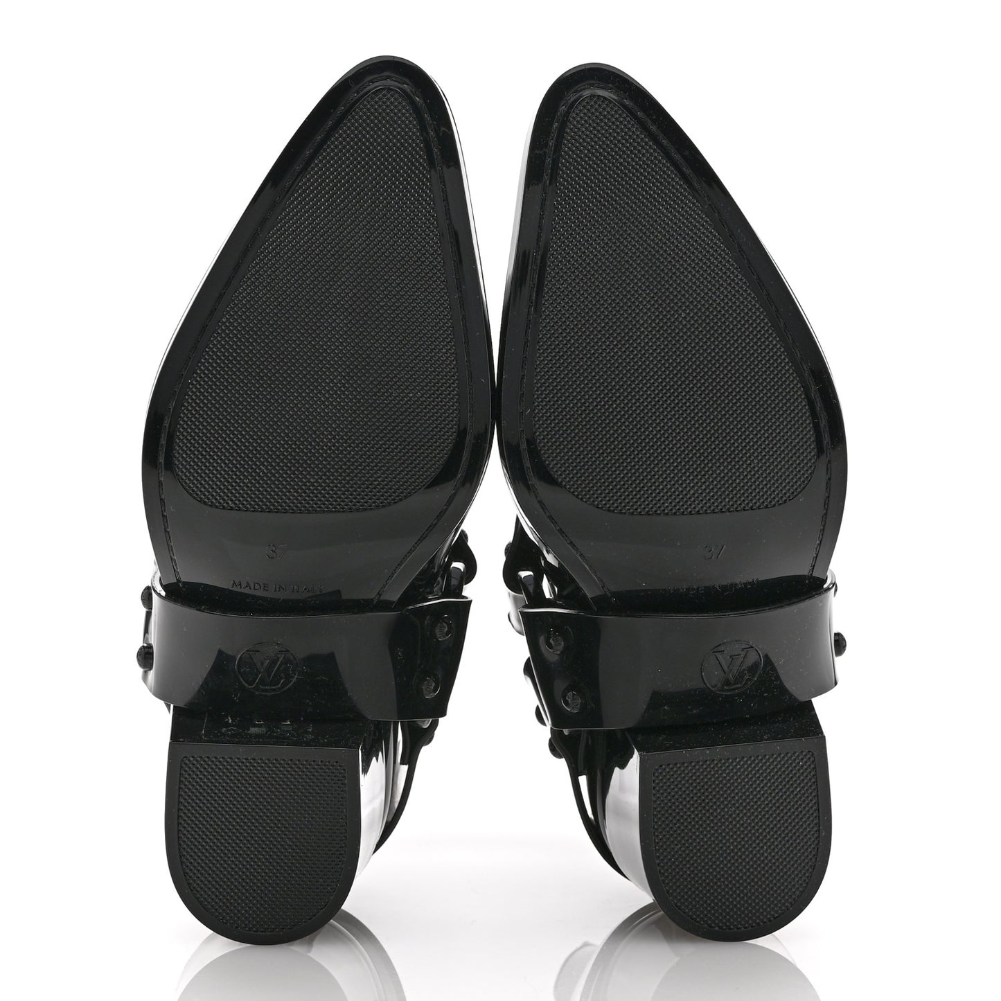 Rubber Monogram Rhapsody Ankle Boots 37 Black