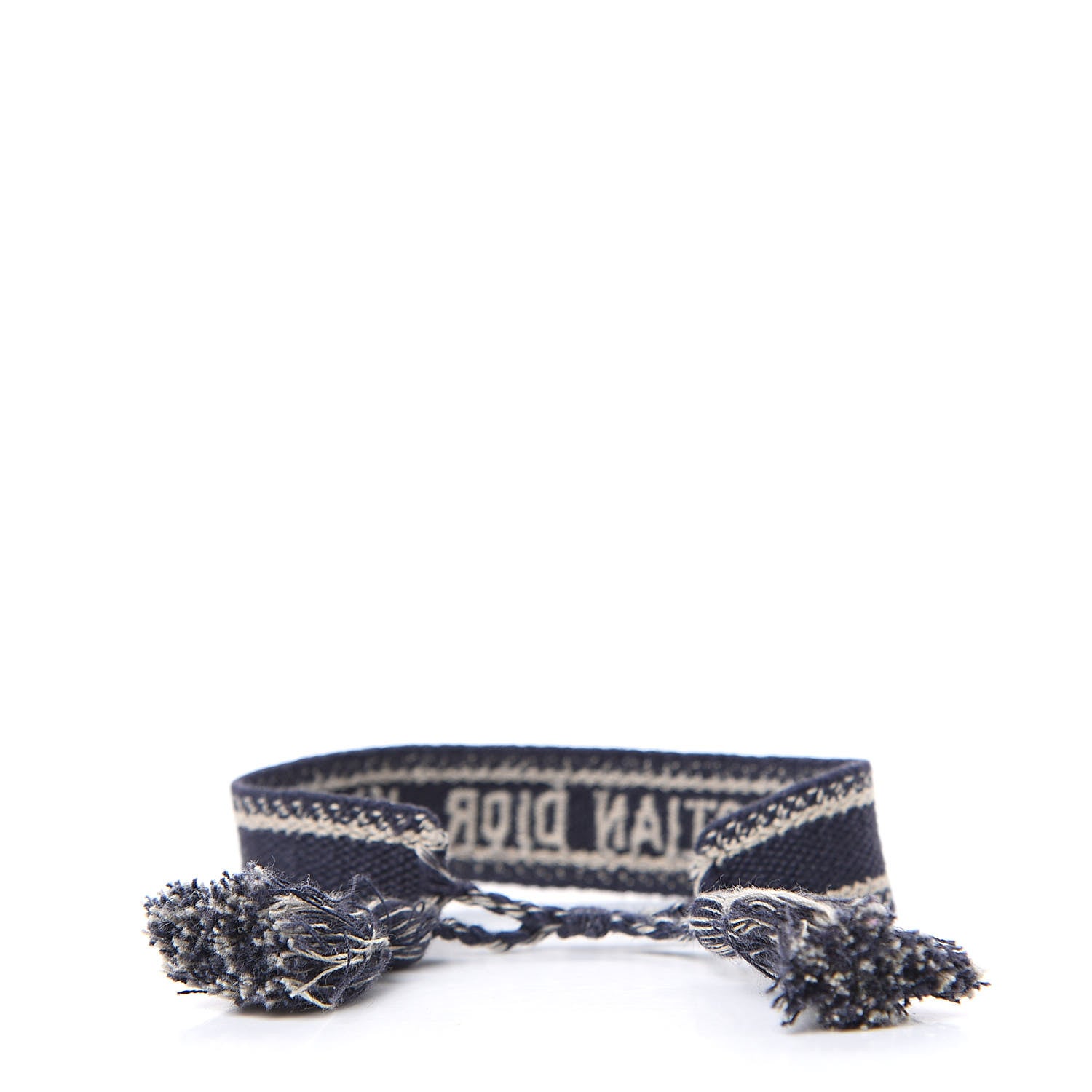 Christian Dior Woven Cotton J'Adior Friendship Bracelet Navy 3 of 4