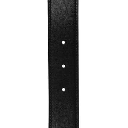 Hermes Box Togo 32mm Belt Strap 95 Black Orange 6 of 7