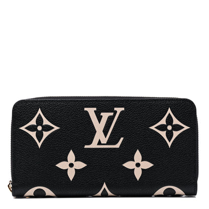 Louis Vuitton Empreinte Monogram Giant Zippy Wallet Black Beige 1 of 5