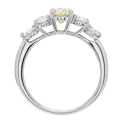 Parker & West by FASHIONPHILE Platinum Yellow Diamond 1.71ctw Five Stone Ring 51 5.75 5 of 10