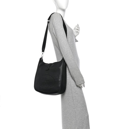 Hermes Taurillon Clemence EVELYNE III GM Black 3 of 21