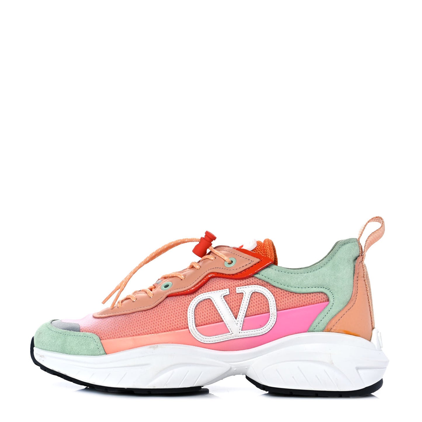 Calfskin Split Shegoes Sneakers 38.5 Light Mint Pesca Goldfish