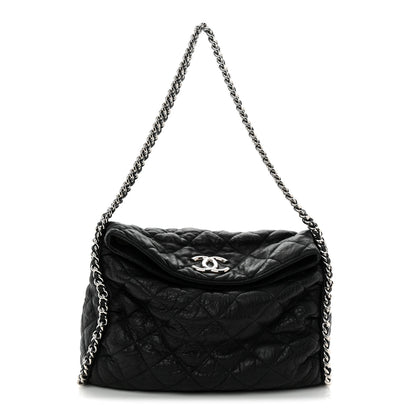 Chanel Washed Lambskin Chain Around Hobo Black 1 of 12