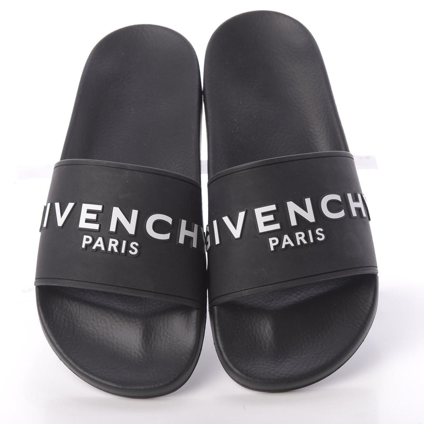 Rubber Logo Pool Slide Sandals 39 Black