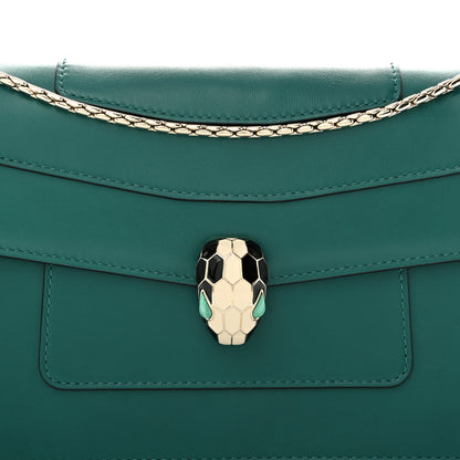 Bulgari Calfskin Serpenti Forever Shoulder Bag Emerald Green 8 of 12