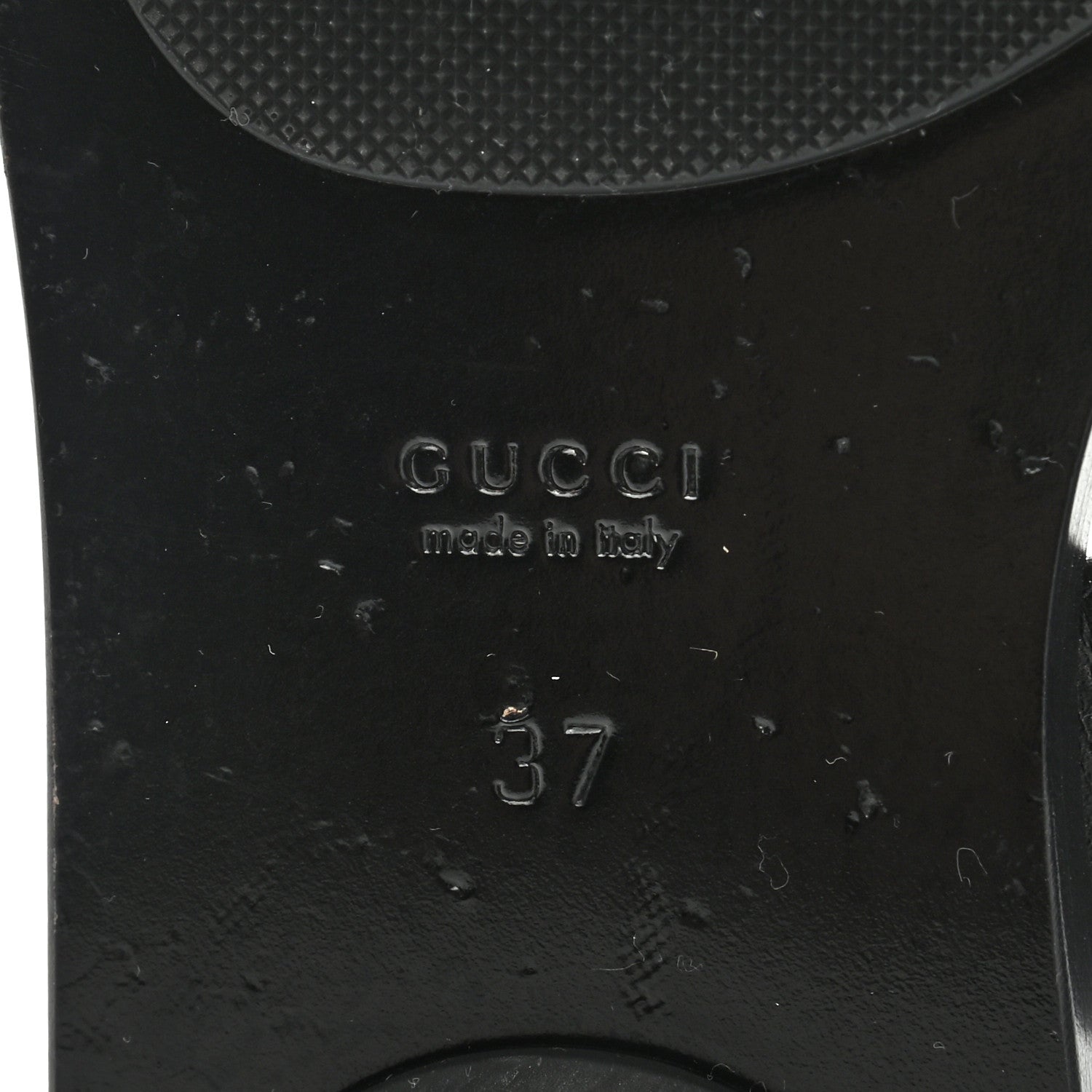 Gucci Calfskin GG Marmont Thong Sandals 37 Black 9 of 11