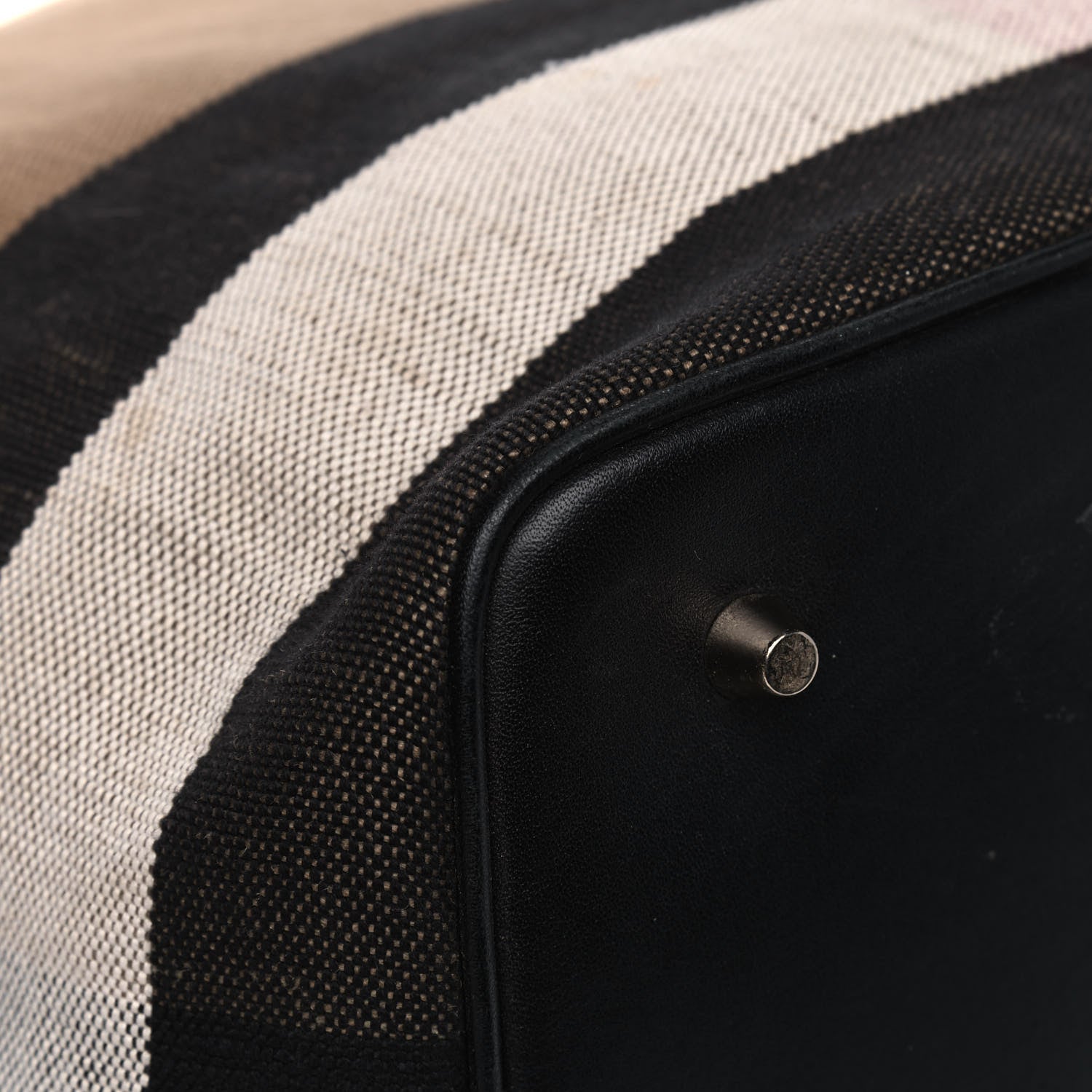 Burberry Canvas Mega Check Medium Susanna Hobo Black 11 of 12