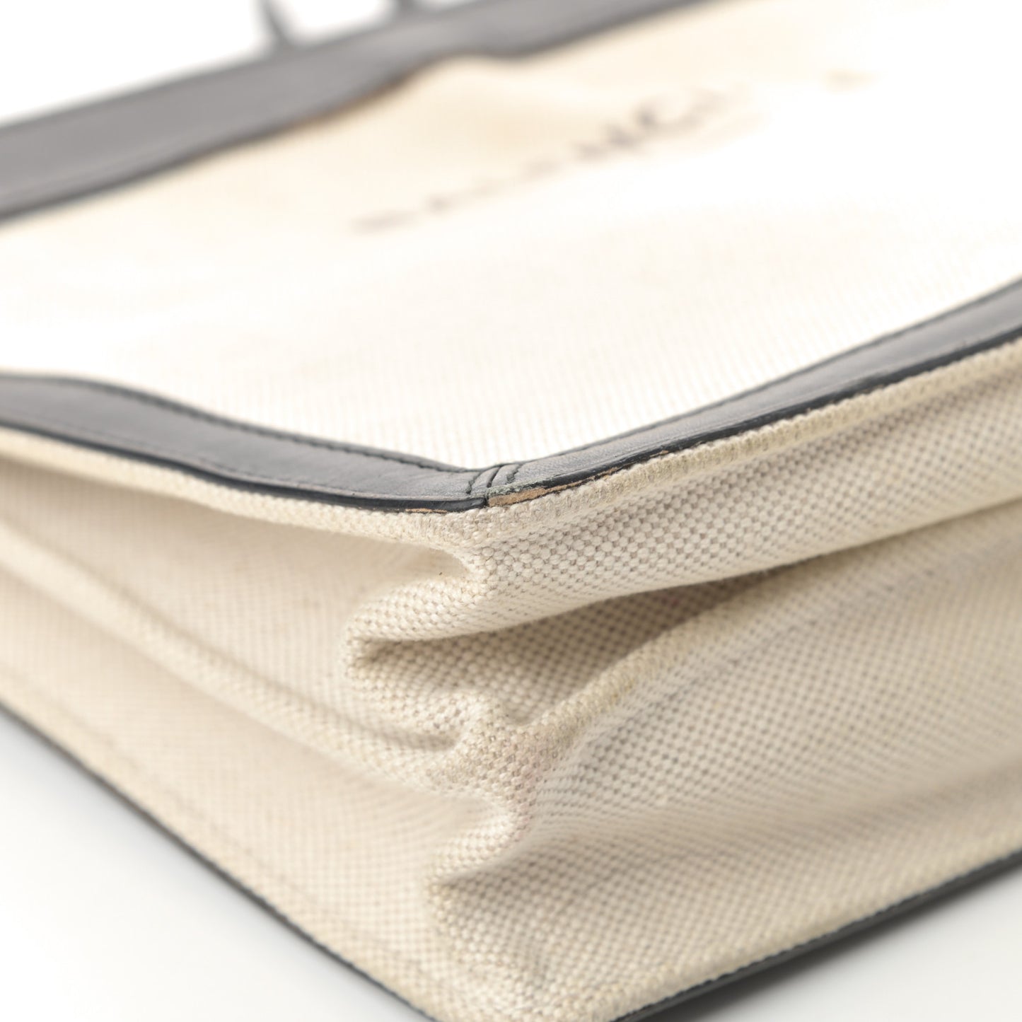 Cotton Canvas Pochette Crossbody Bag Black