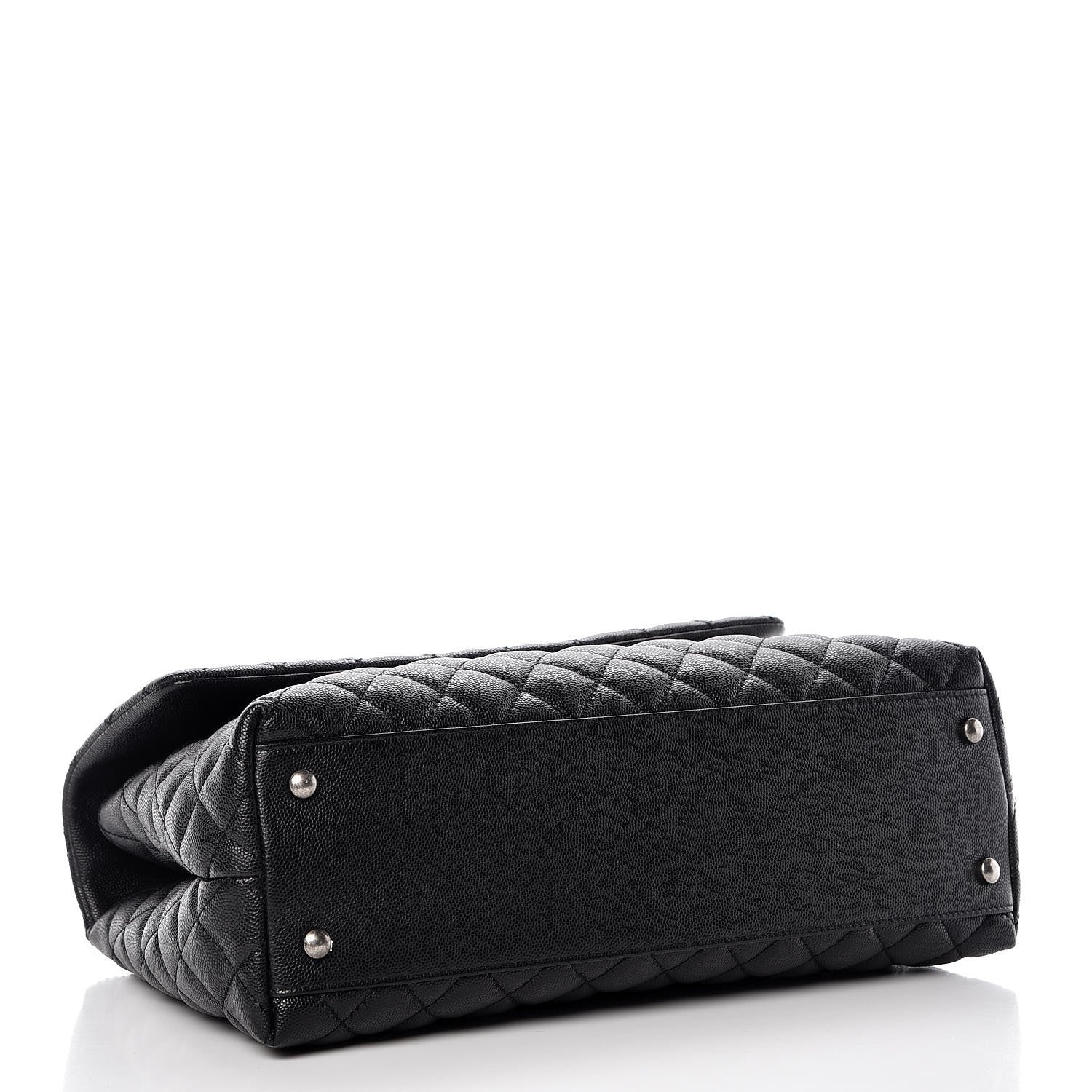Chanel Caviar Quilted Medium Coco Handle Flap Black 4 of 8