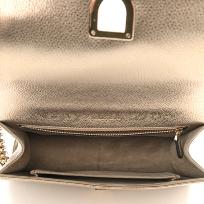 Christian Dior Metallic Grained Calfskin Medium Diorama Flap Bag Pale Gold 5 of 8