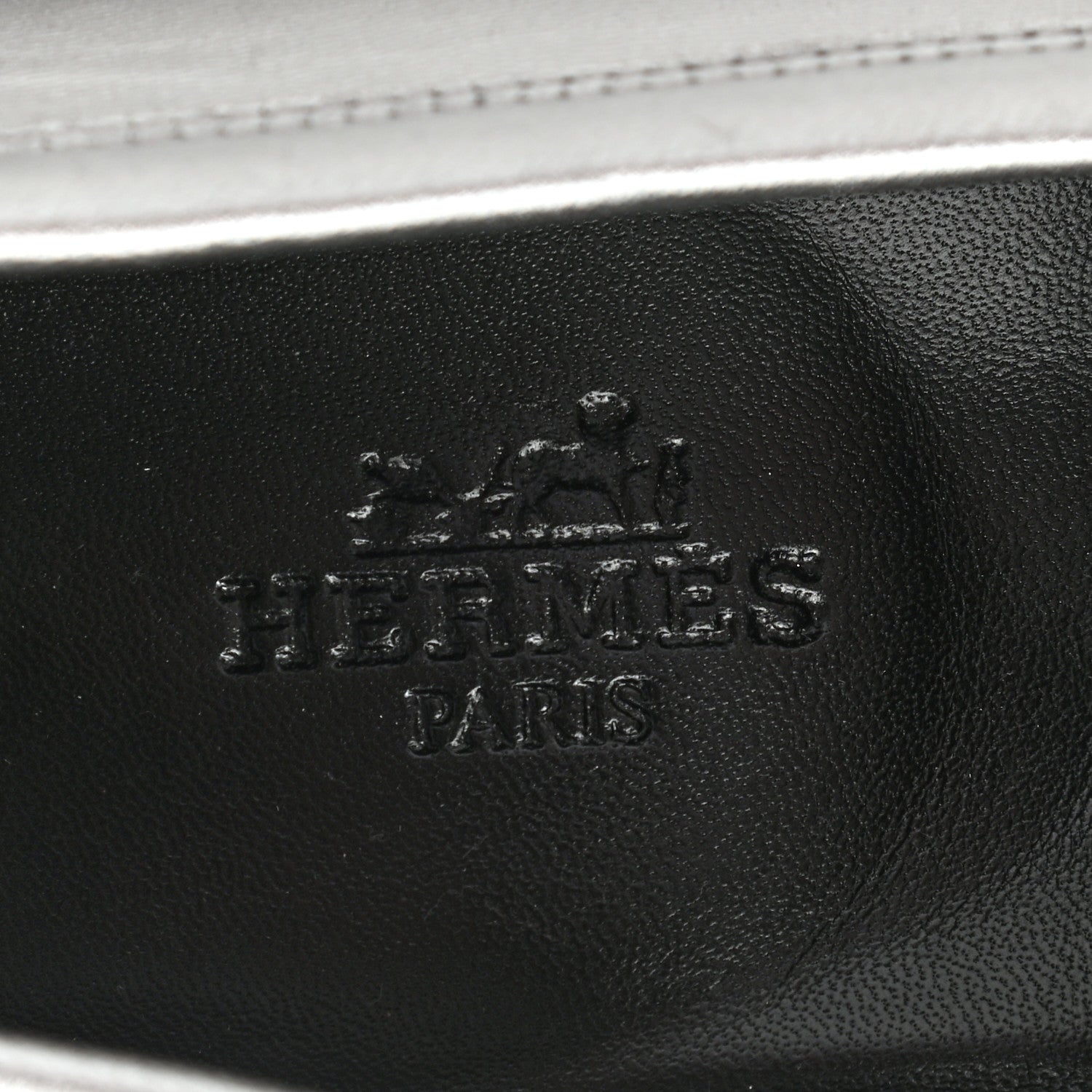 Hermes Metallic Goatskin Paris Loafers 37.5 Gris Argente 8 of 10