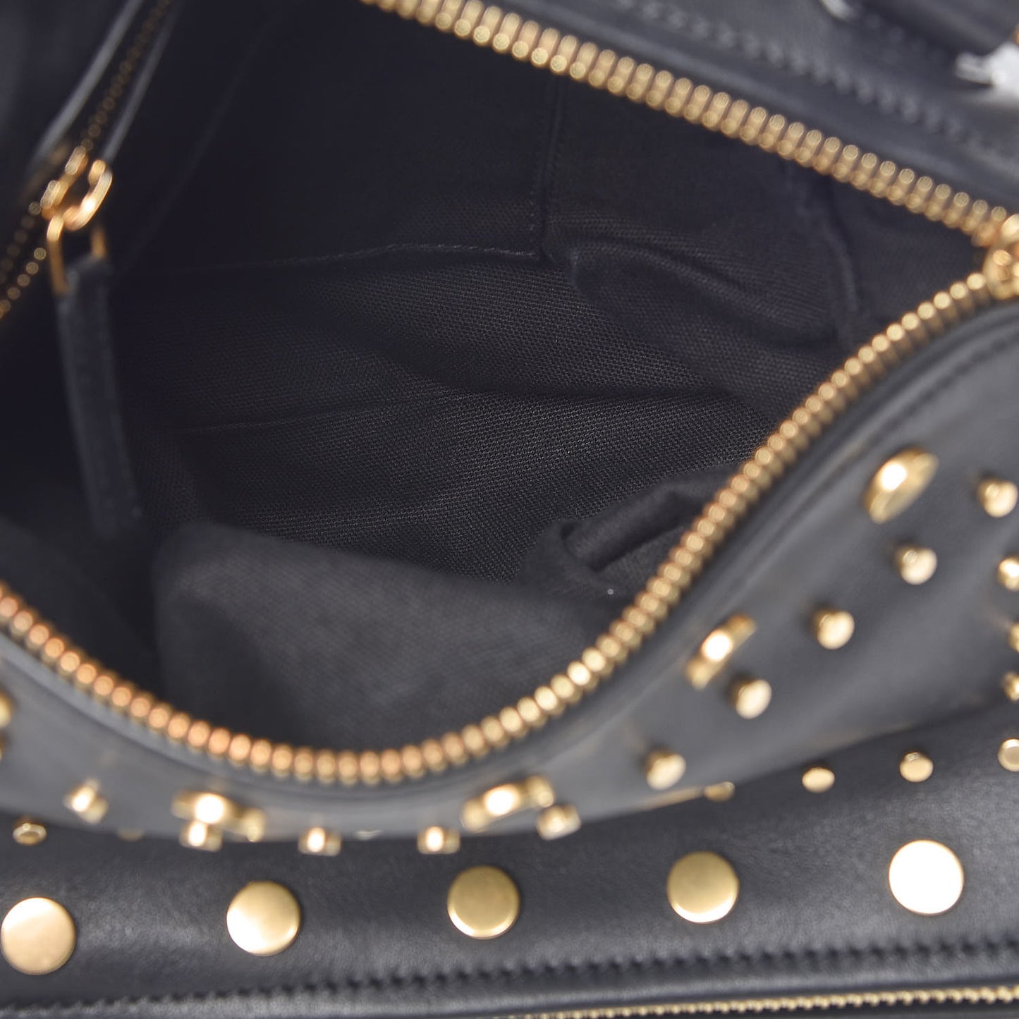 Calfskin Studded Small Pandora Black