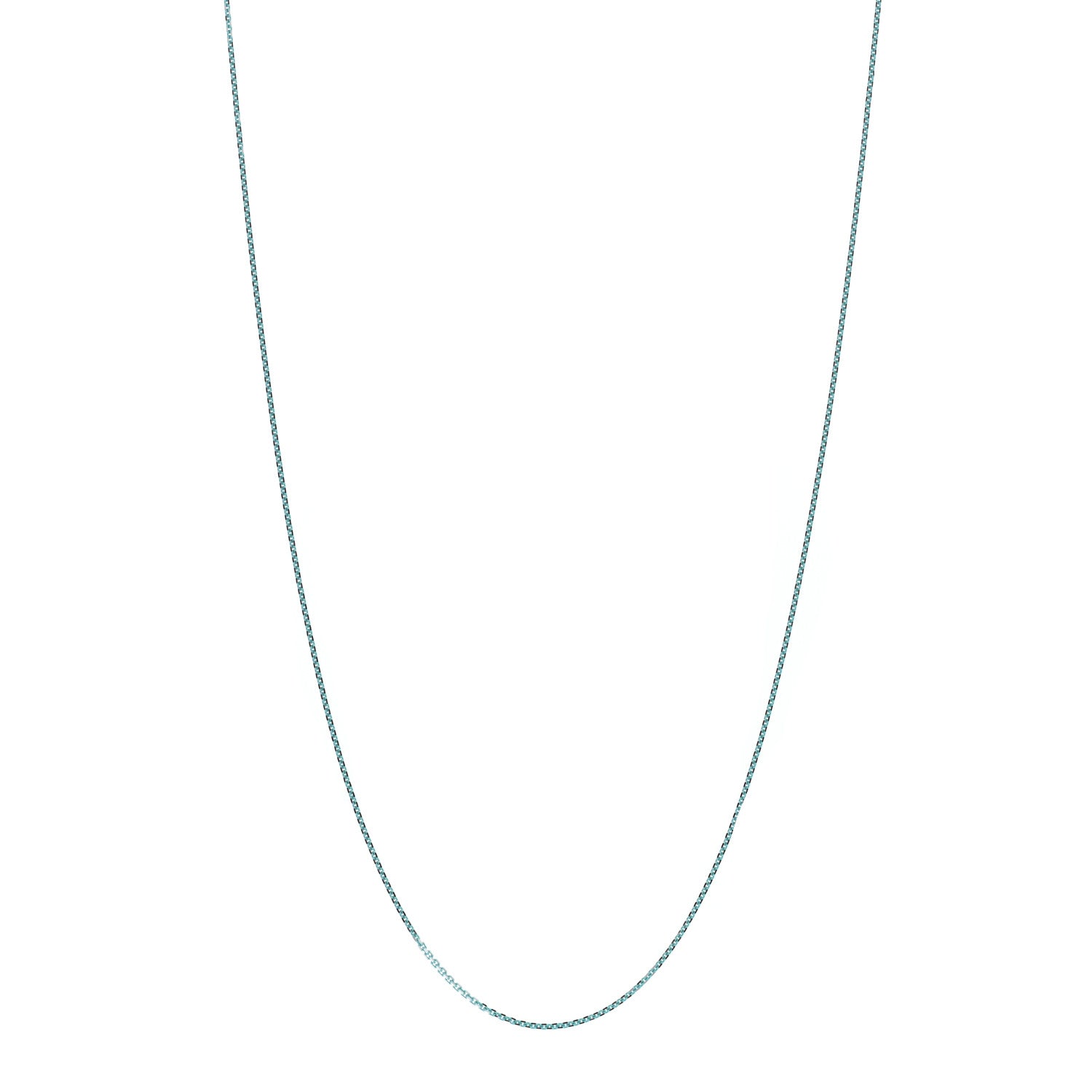 Tiffany Sterling Silver Enamel 1.75mm Chain Necklace 30" Blue 1 of 5
