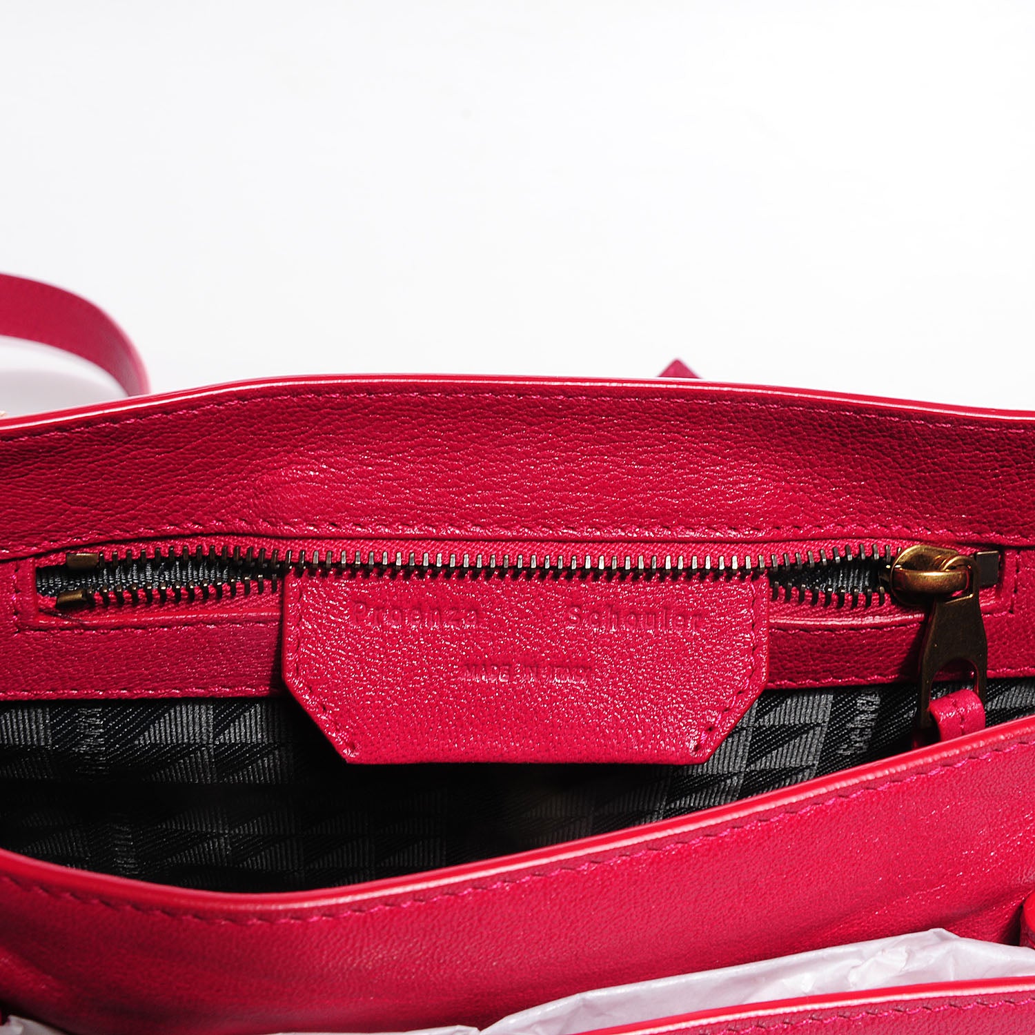 Proenza Schouler Lambskin PS1 Mini Pouch Messenger Bag Raspberry 7 of 11